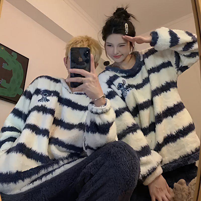 Winter Clothing Girls - Cute Striped Girls Pajamas Set Winter