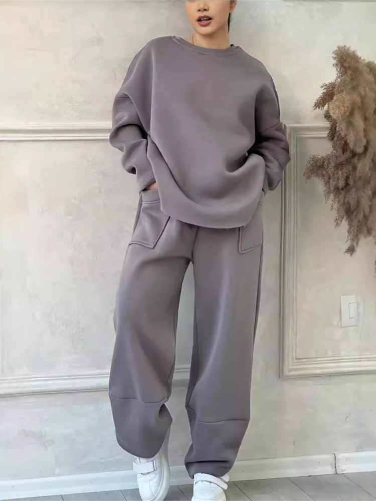 Winter Clothing Sale - New Solid 2 Piece Set Women's