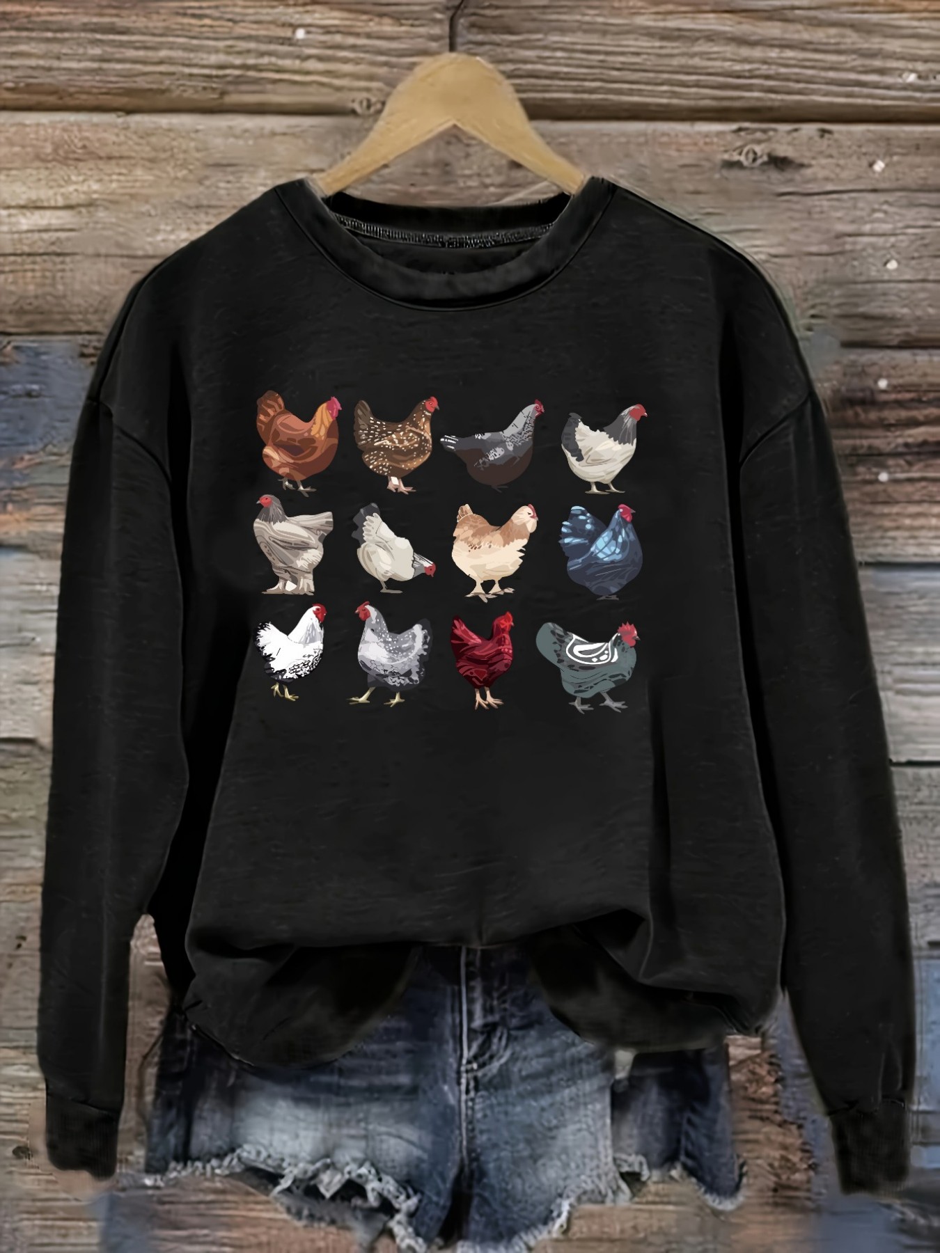 Winter Clothing Usa - Women's Casual Long Sleeve Crew Neck