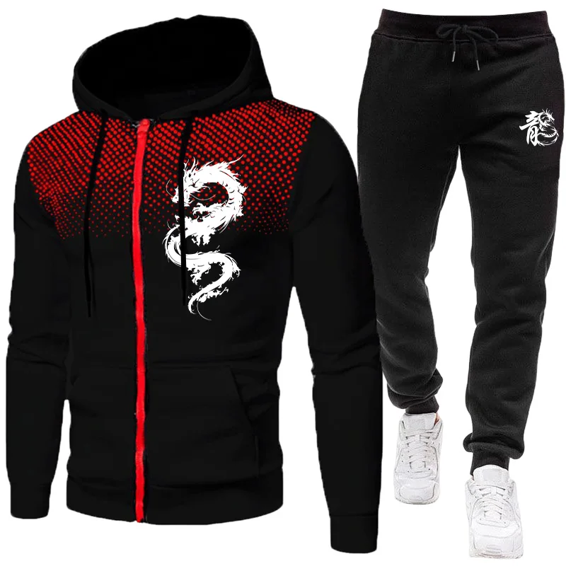 Winter Clothing Equipment - Men's Paris Dragon Pattern Fashion Print