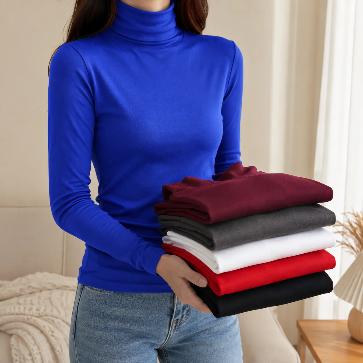 Thermal Base Layer - 2026 Women's Thermal Turtleneck Shirt Autumn