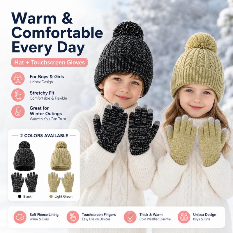 Kids Winter Knit Hat Touchscre - Knit Glove Touch Screen review and price