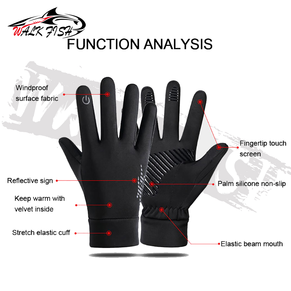 WALK FISH Fishing Gloves Men W - Knit Glove Touch Screen review and price
