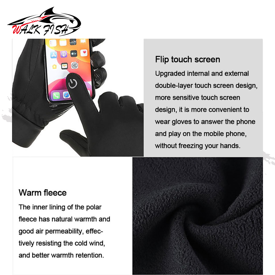 WALK FISH Fishing Gloves Men W - Knit Glove Touch Screen review and price