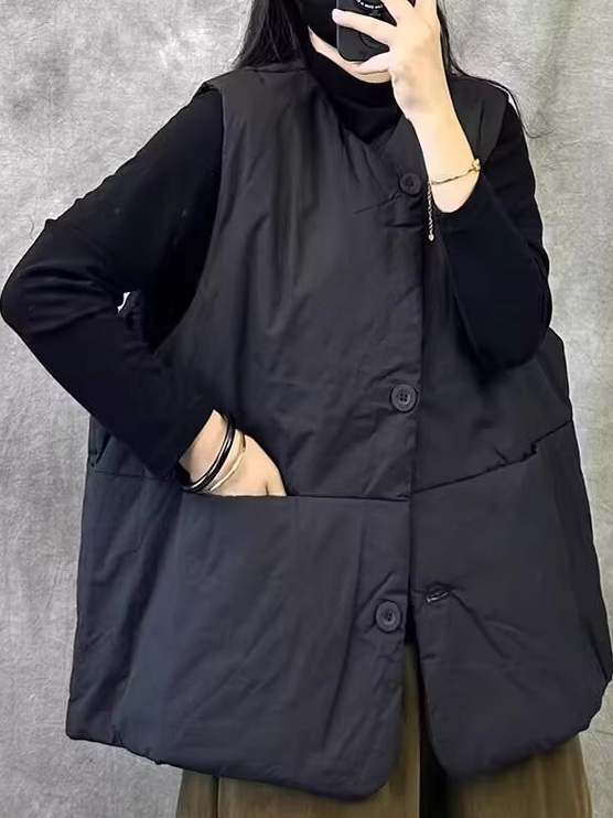 Retro Short Sleeveless Vest Wo - Winter Clothing Needs review and price