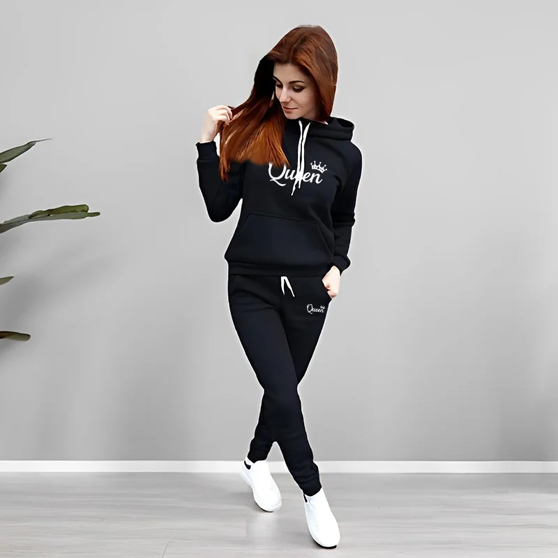 Womens Tracksuit Queen Letter  - Winter Clothing For Women review and price