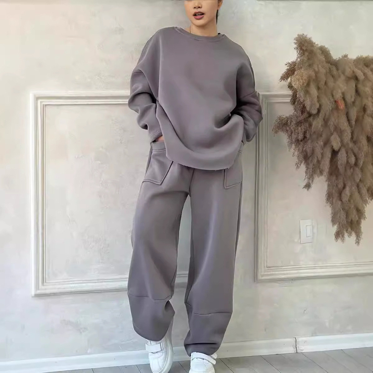 New Solid 2 Piece Set Women's  - Winter Clothing Sale review and price