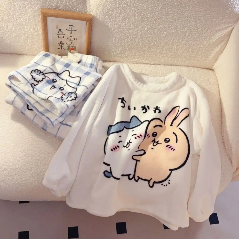 Chiikawa Usagi Embroidered Fla - Winter Clothing Girls review and price