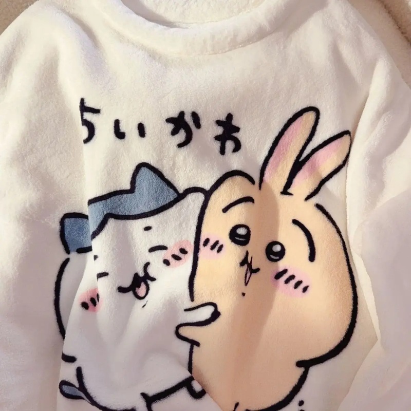 Chiikawa Usagi Embroidered Fla - Winter Clothing Girls review and price