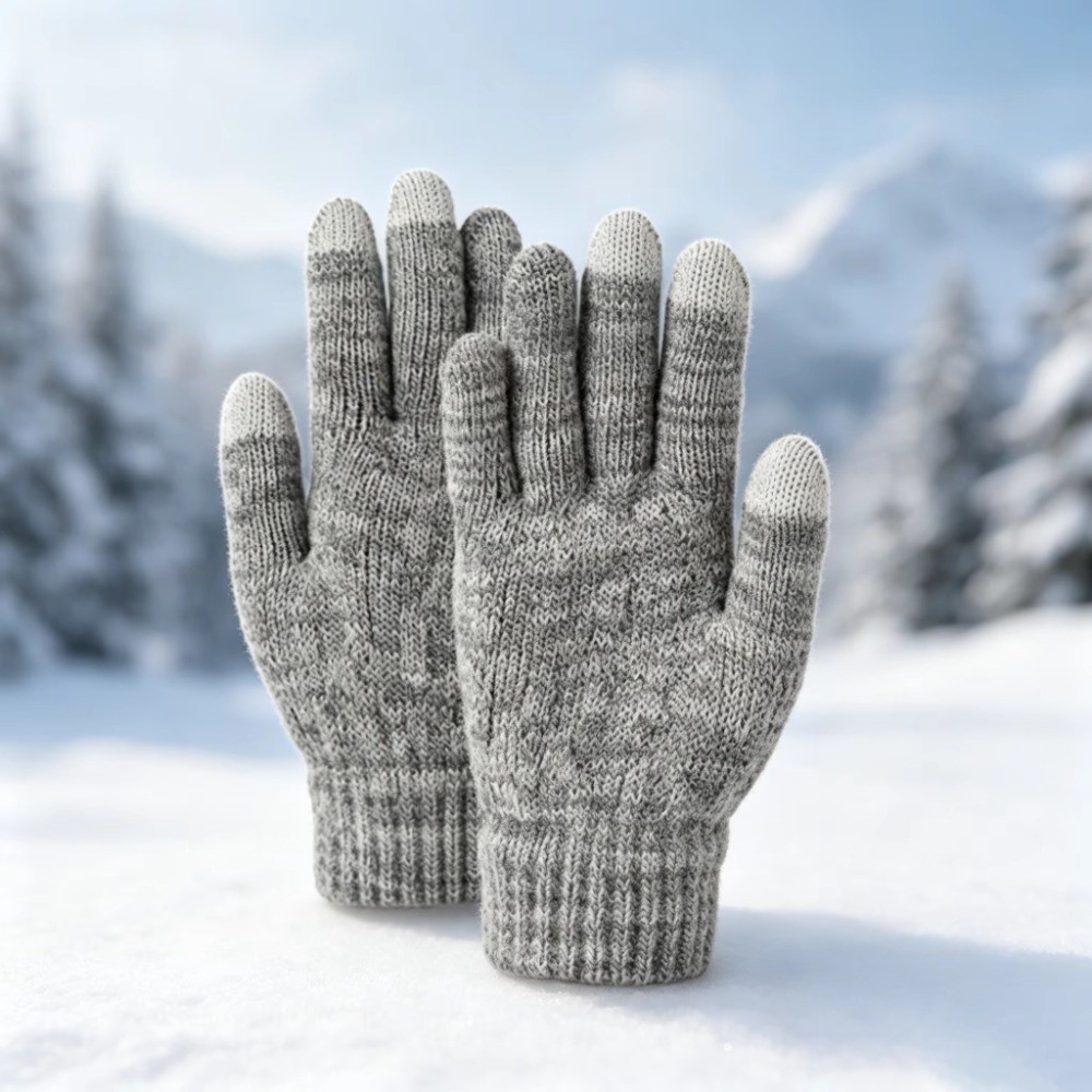 2Pcs/Set Fashion Winter Childr - Knit Glove Touch Screen review and price