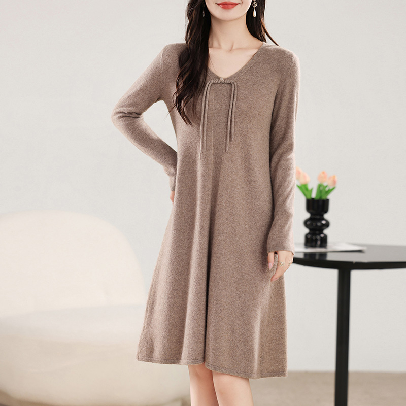 100% Merino Wool Women's Midi  - Winter Clothing Dress Up review and price