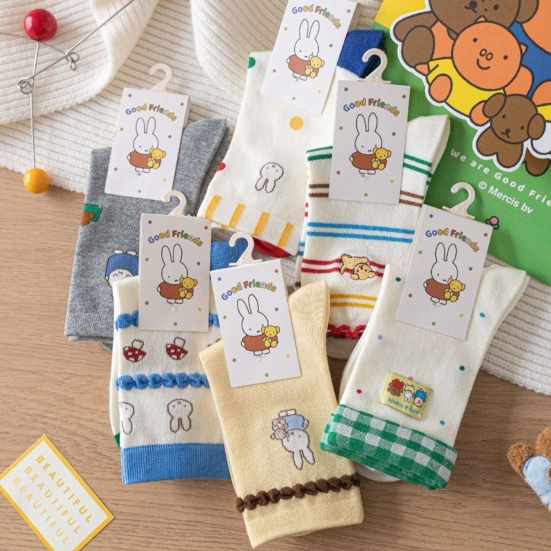 Kawaii Miffy Socks Cute Cartoo - Winter Clothing Girls review and price