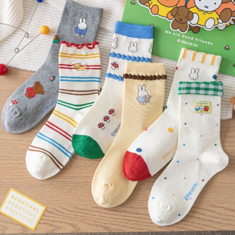Kawaii Miffy Socks Cute Cartoo - Winter Clothing Girls review and price