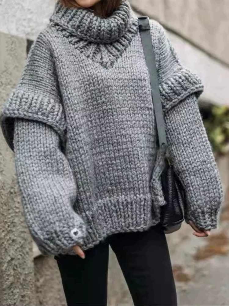 Fashion Knit Loose Sweater For - Winter Clothing Girls review and price