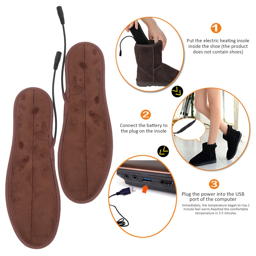 1 Pair Fast Heating Waterproof - Heated Insole Rechargeable review and price
