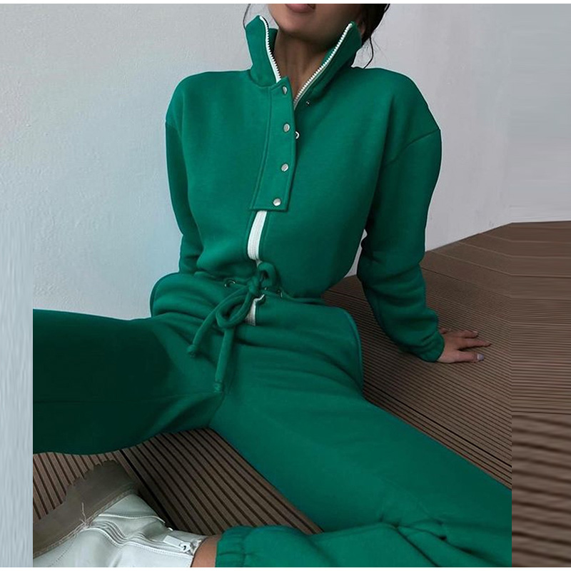 Casual Stand Collar Jumpsuits  - Winter Clothing Sale review and price